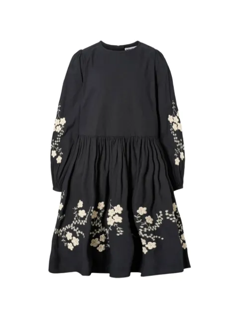 Molo floral-embroidered long-sleeve dress