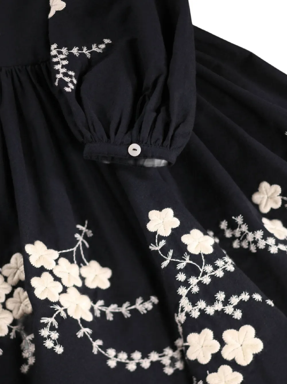 Molo Jurk met geborduurde bloemen Zwart
