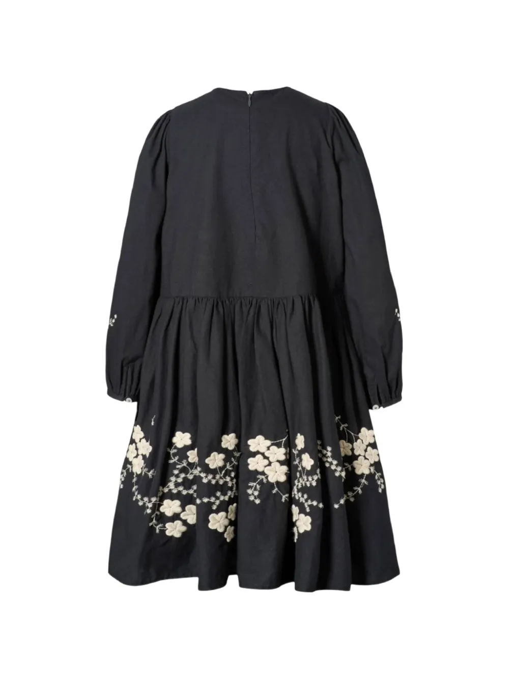 Molo Jurk met geborduurde bloemen Zwart