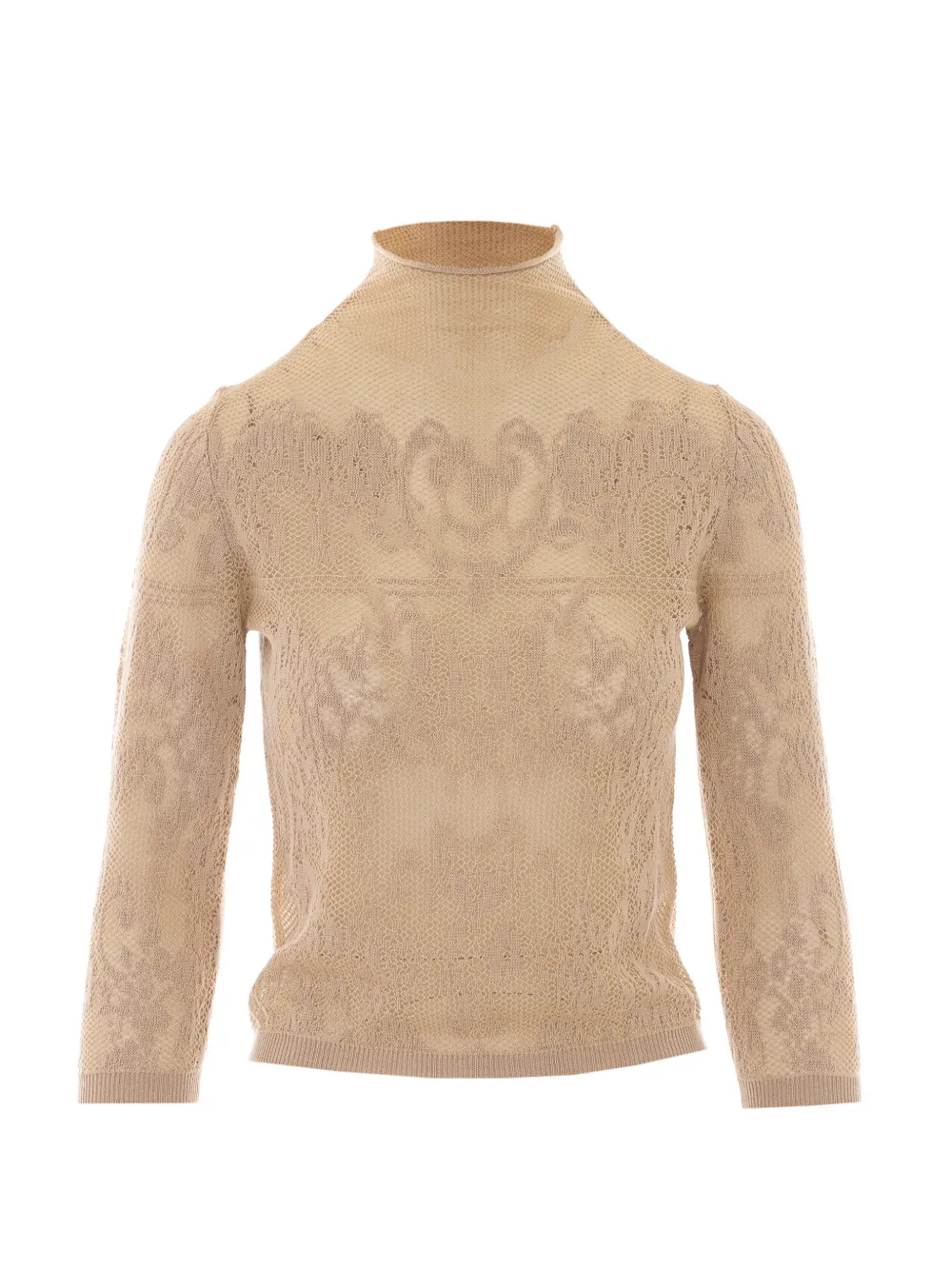 TWINSET jacquard turtleneck jumper - Nude