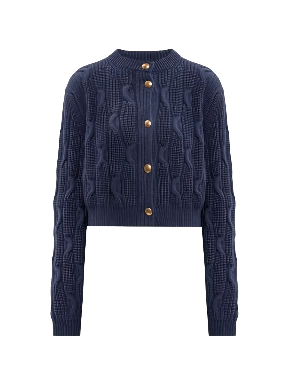 TWINSET cable-knit button-up cardigan - Blue
