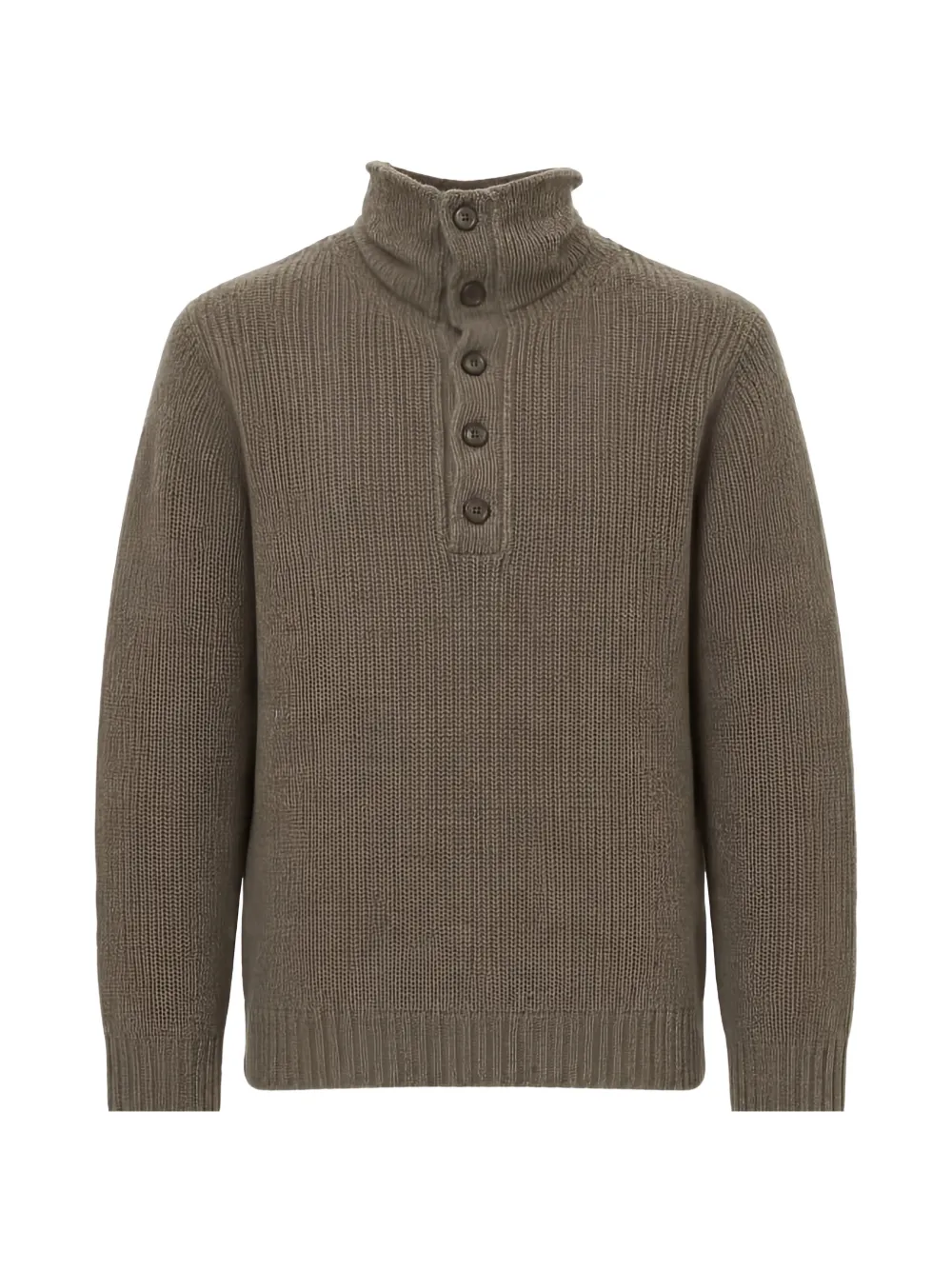 04651 / A TRIP IN A BAG button-up ribbed-knit sweater - Marrone