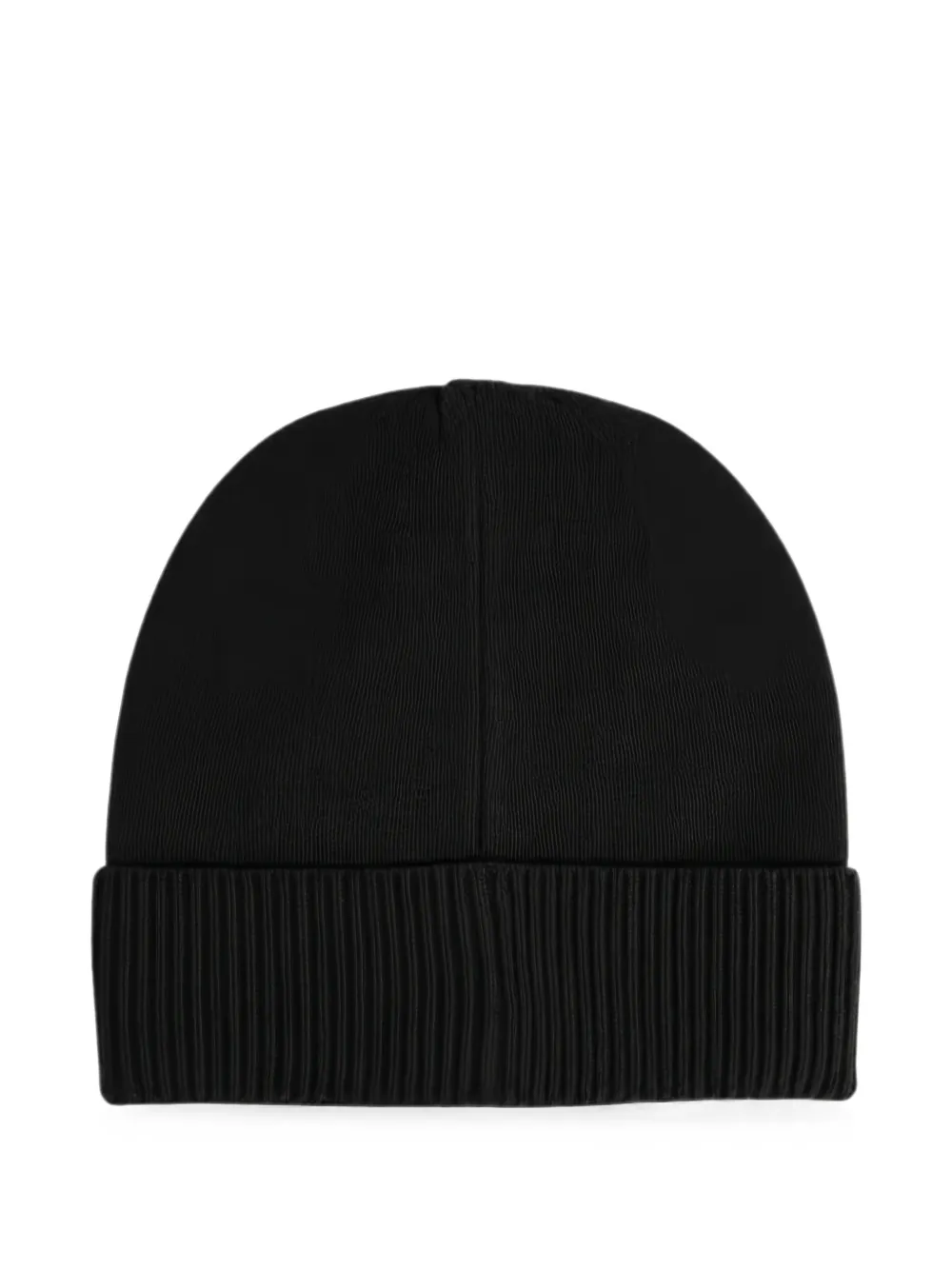 TWINSET logo-patch ribbed-trim beanie hat Zwart