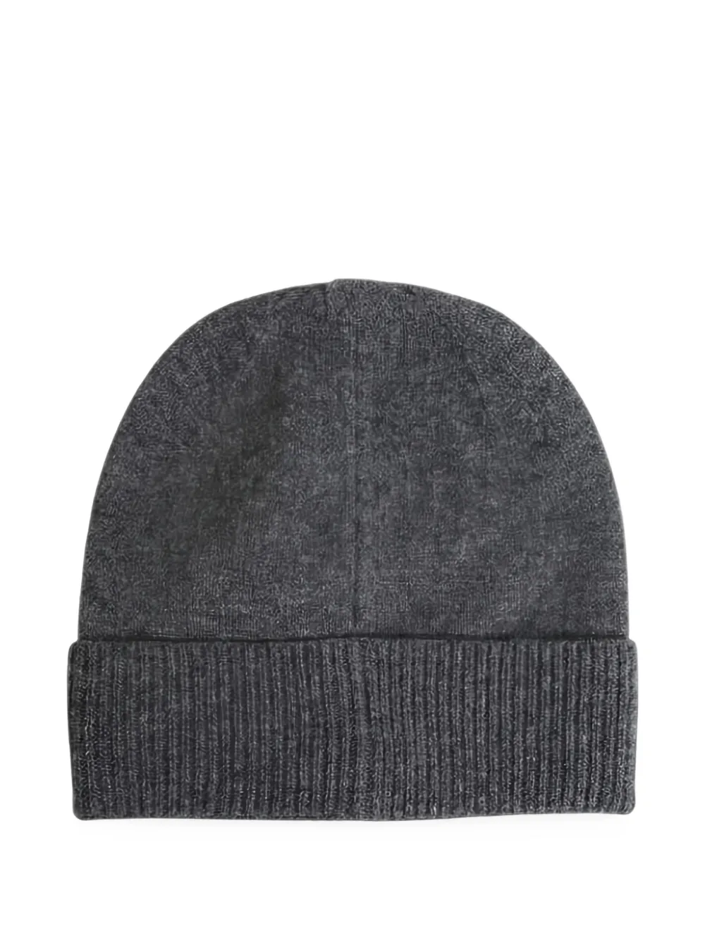 TWINSET logo-patch ribbed-trim beanie hat Grijs