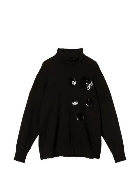 TWINSET pull à col roulé avec broderie de sequins