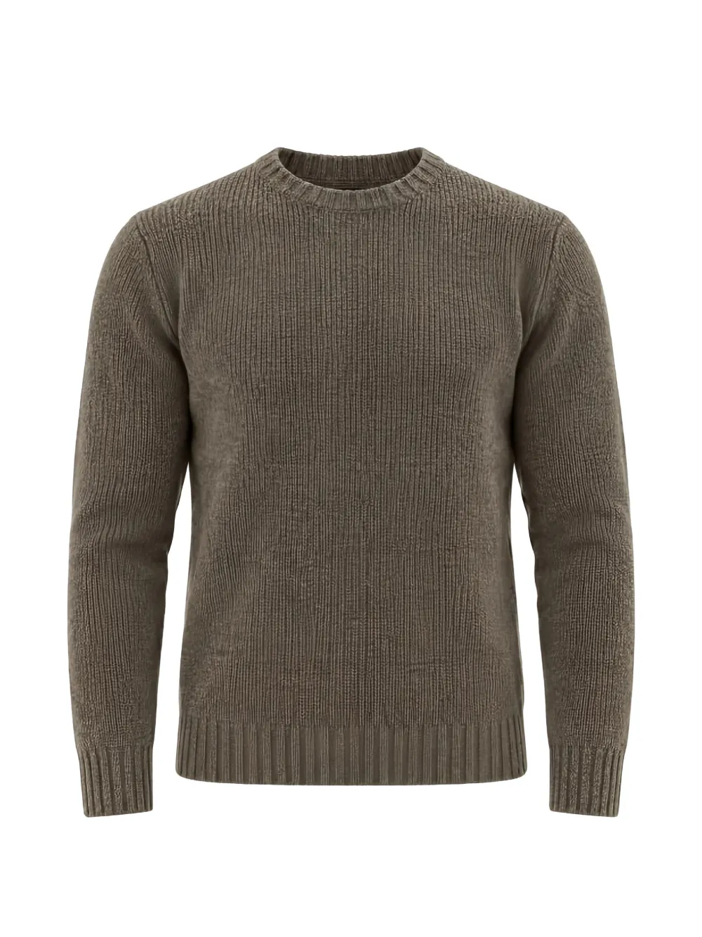 04651 / A TRIP IN A BAG ribbed-knit crew-neck sweater - Marrone