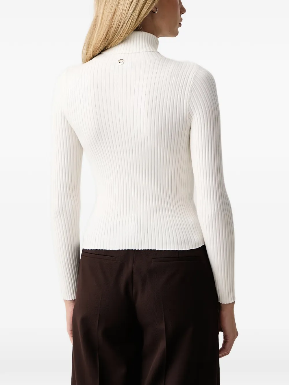TWINSET turtleneck fitted sweater Wit