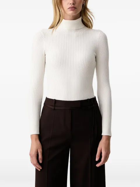 TWINSET ribbet sweater med rullekrave
