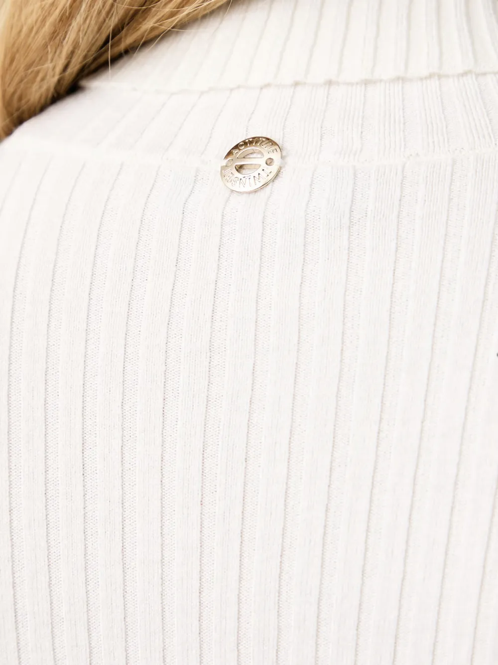 TWINSET turtleneck fitted sweater Wit