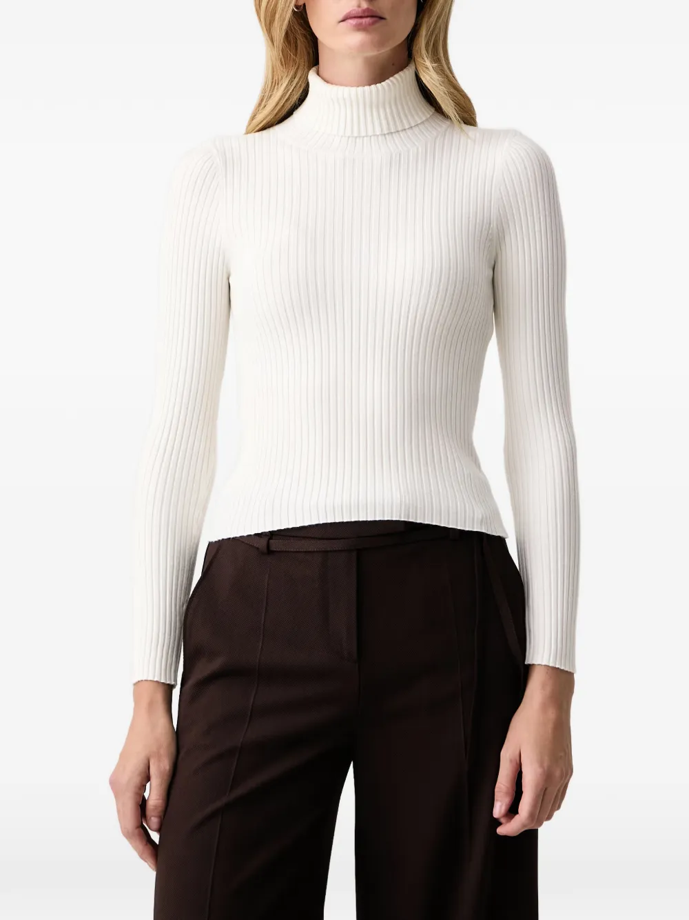 TWINSET turtleneck fitted sweater Wit