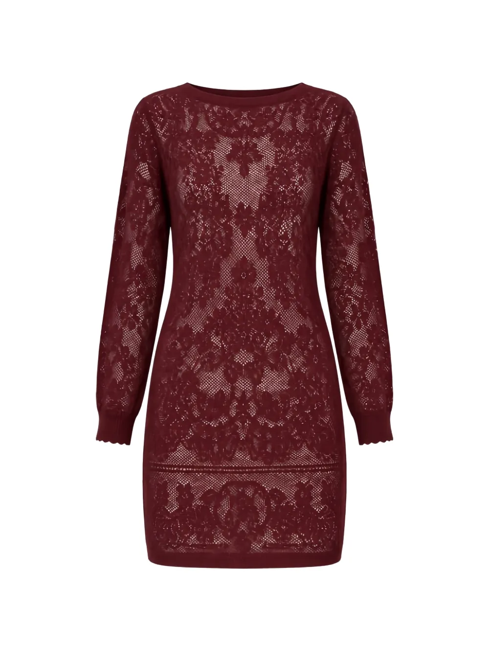 TWINSET short jacquard knit dress - Rouge
