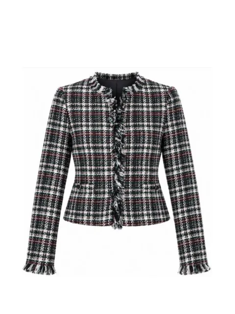 TWINSET checked fringed jacket