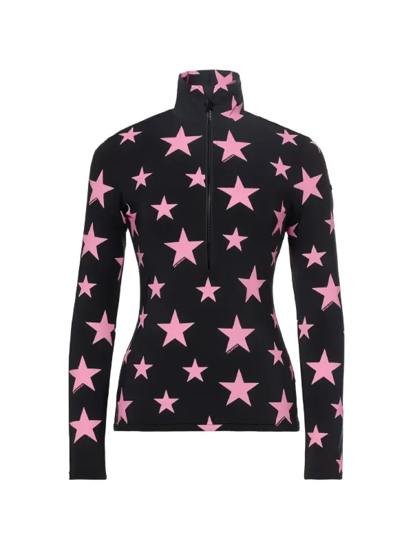 Goldbergh Lunaria Star-print Half-zip Sweatshirt in Black