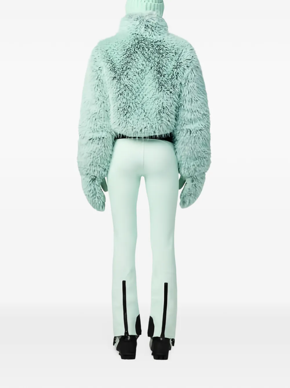 Goldbergh Fuwa faux-fur hooded cropped jacket Groen