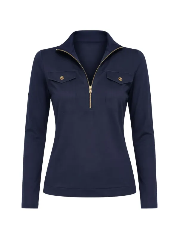 Goldbergh Yunnai Quarter-zip Sweater in Blue