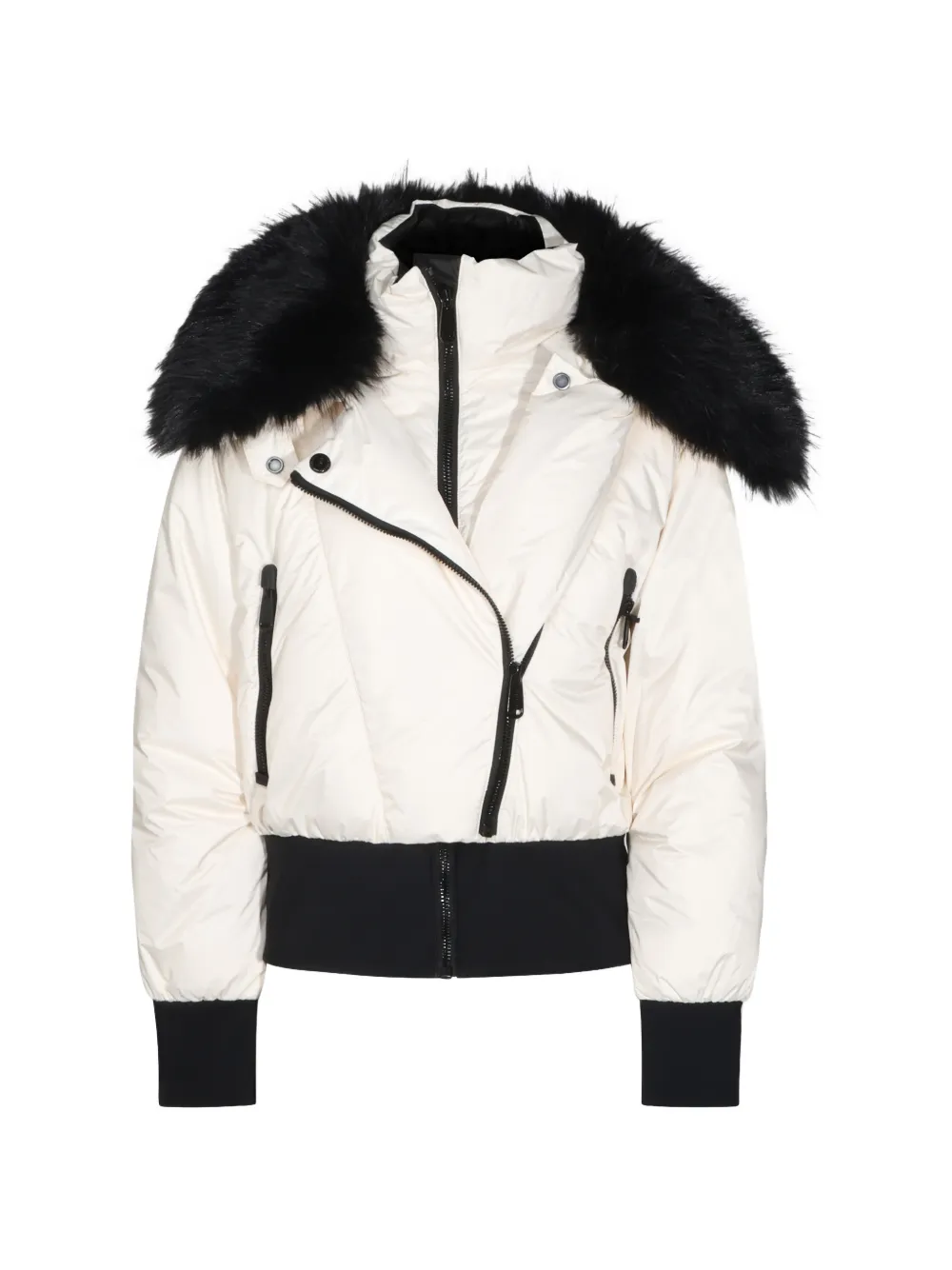 Goldbergh faux-fur trim padded jacket Wit
