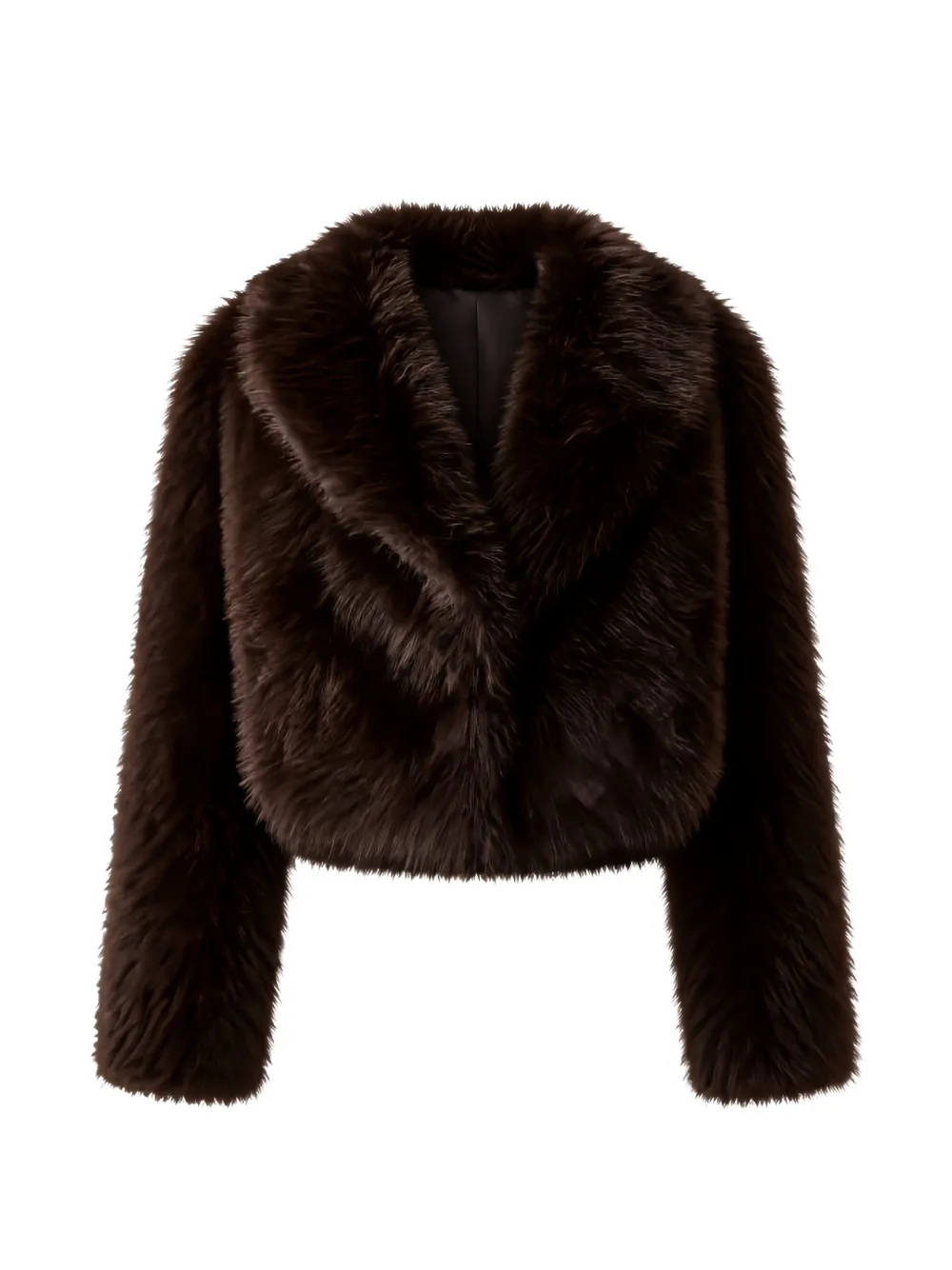 TWINSET faux-fur cropped jacket Bruin