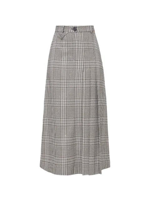 NISSA checked tailored midi skirt