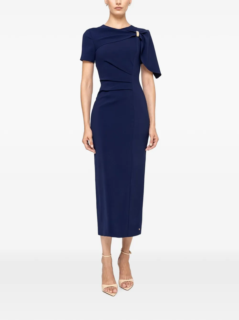 NISSA Getailleerde midi-jurk Blauw