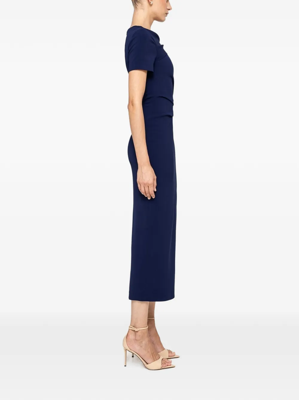 NISSA Getailleerde midi-jurk Blauw