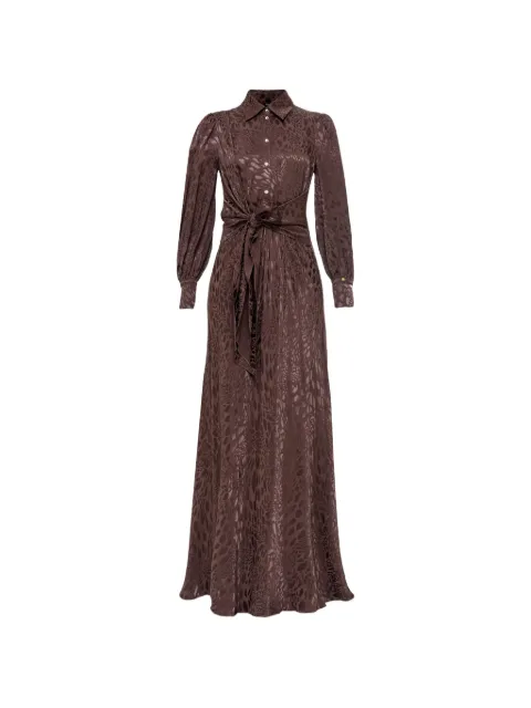NISSA leopard-print viscose-blend dress