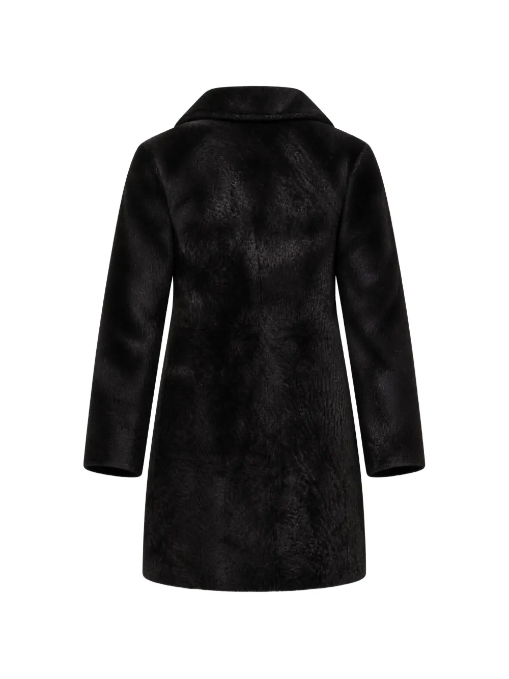 ASPESI button-up shearling coat Zwart