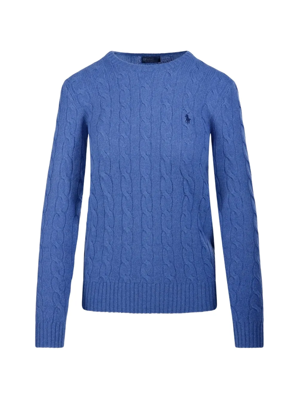 Polo Ralph Lauren cable-knit embroidered-logo sweater - Blu