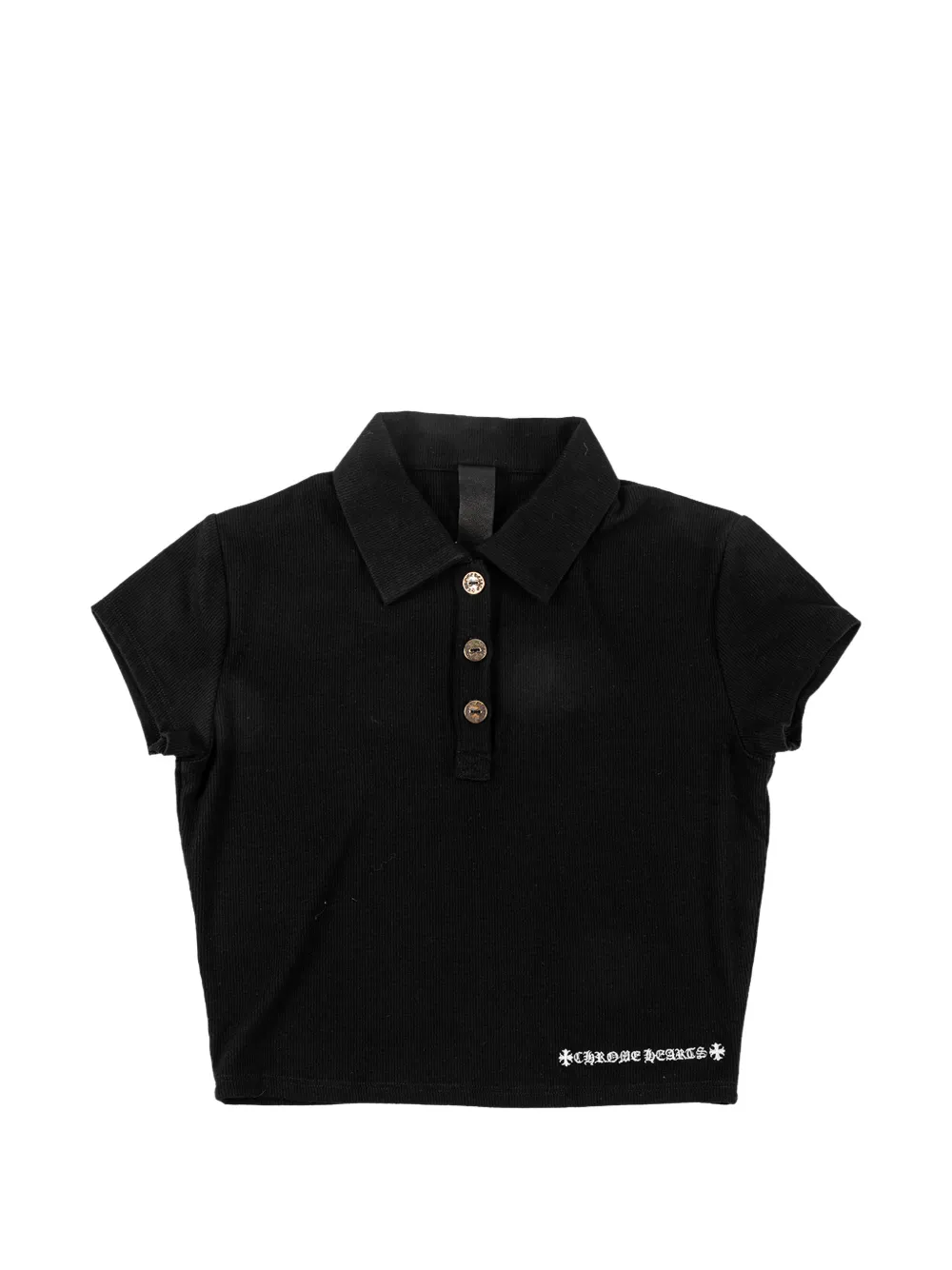 Chrome Hearts embroidered cropped polo shirt · S