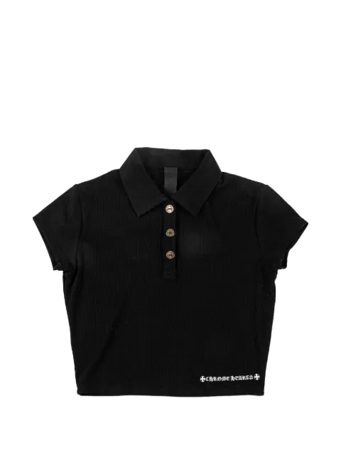 Chrome Hearts embroidered cropped polo shirt