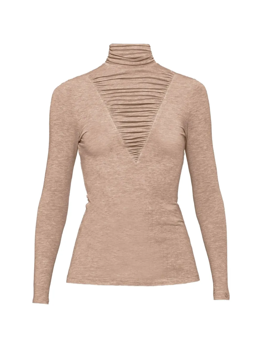 NISSA lyocell wool-bland turtleneck top - Toni neutri
