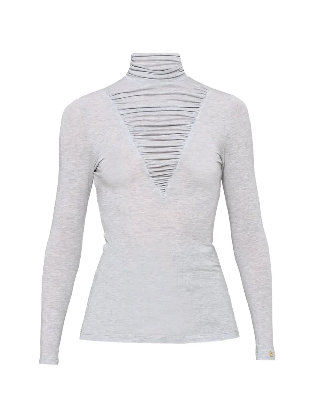 NISSA lyocell wool-blend turtleneck top - Grigio