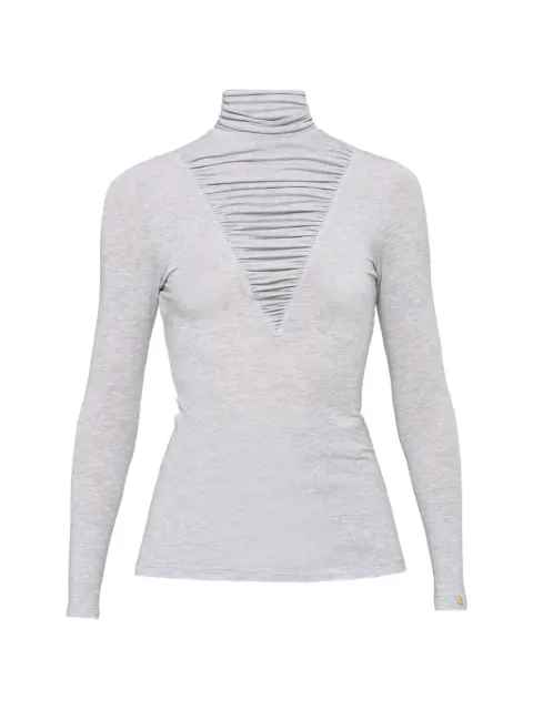 NISSA lyocell wool-blend turtleneck top