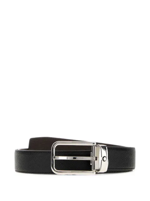 Montblanc textured leather belt