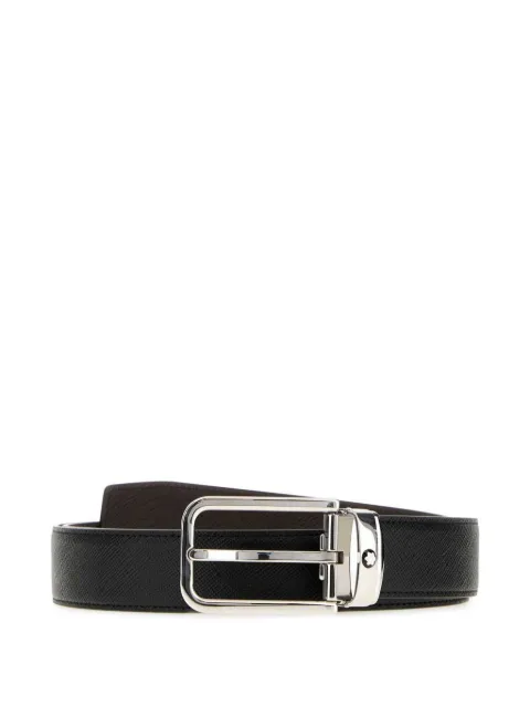 Montblanc textured leather belt