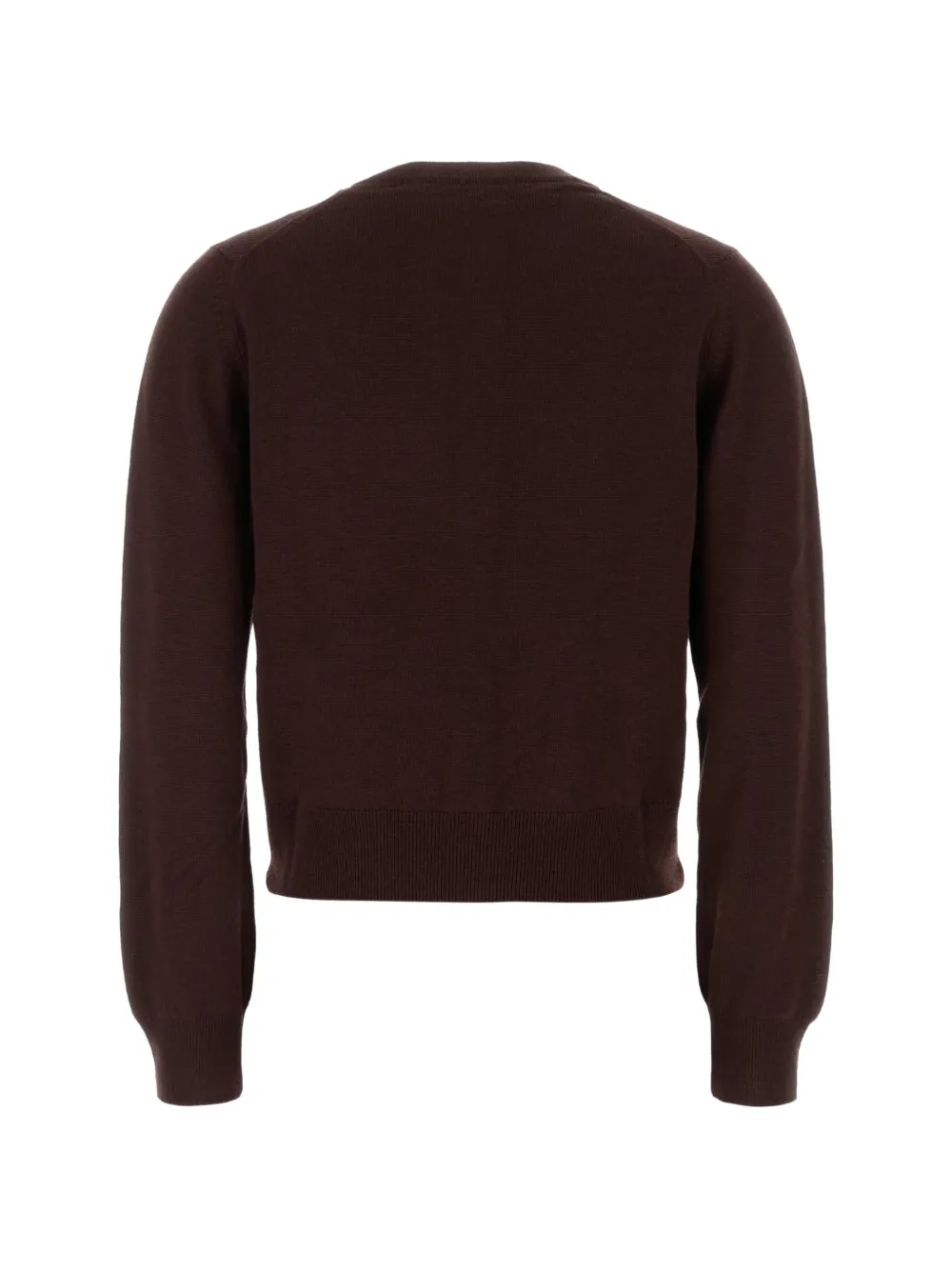 Maison Kitsuné fox-patch wool cardigan Bruin