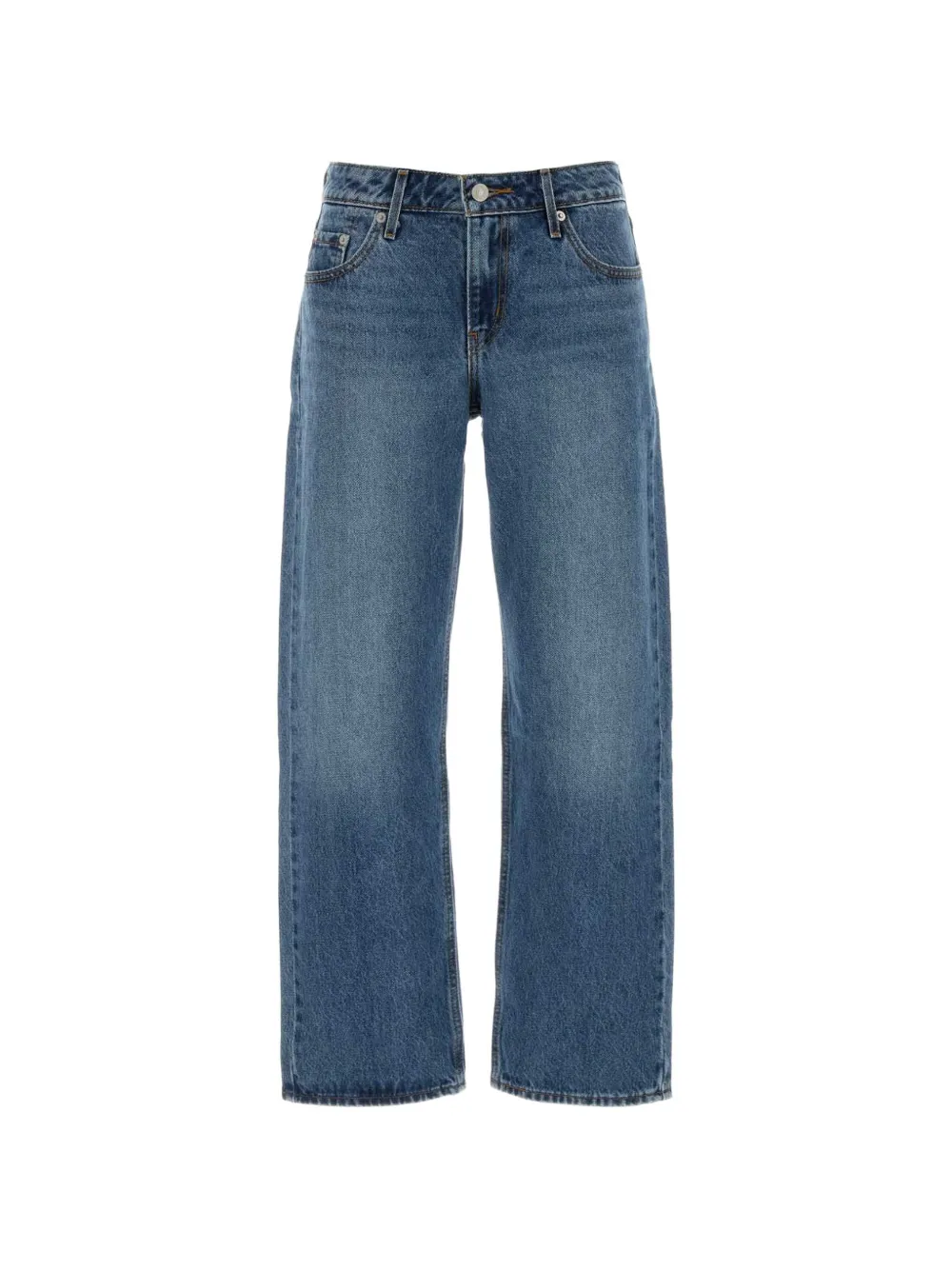 Levi's logo-patch straight-leg jeans - Blu