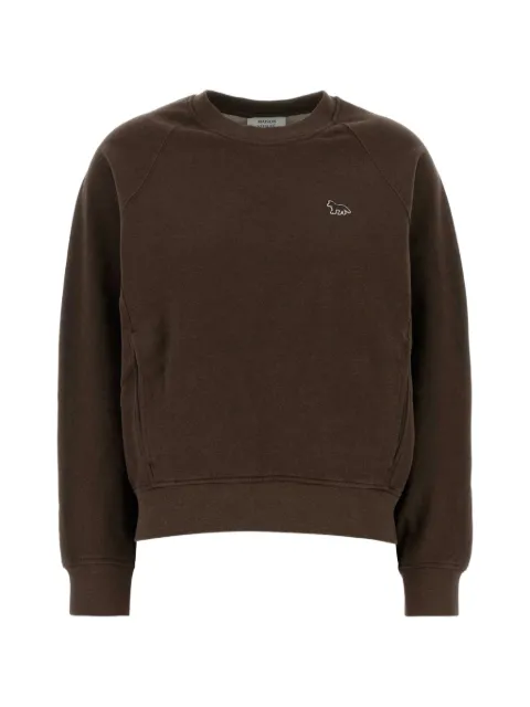 Maison Kitsuné logo-embroidered long-sleeve sweatshirt