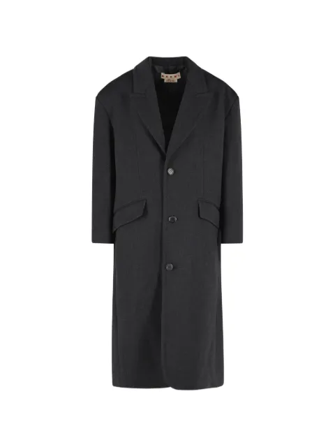 Marni deep-grey tweed oversized coat