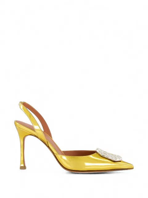 Amina Muaddi Camelia crystal-embellished pumps