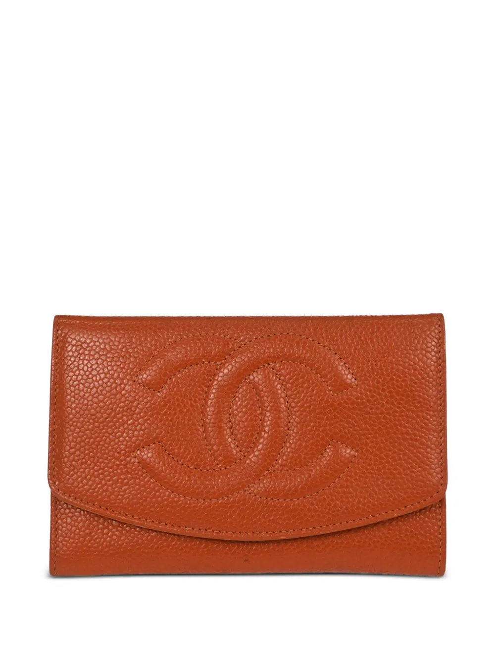 CHANEL Pre-Owned Portamonete CC in pelle Caviar 1997-1998 - Arancione