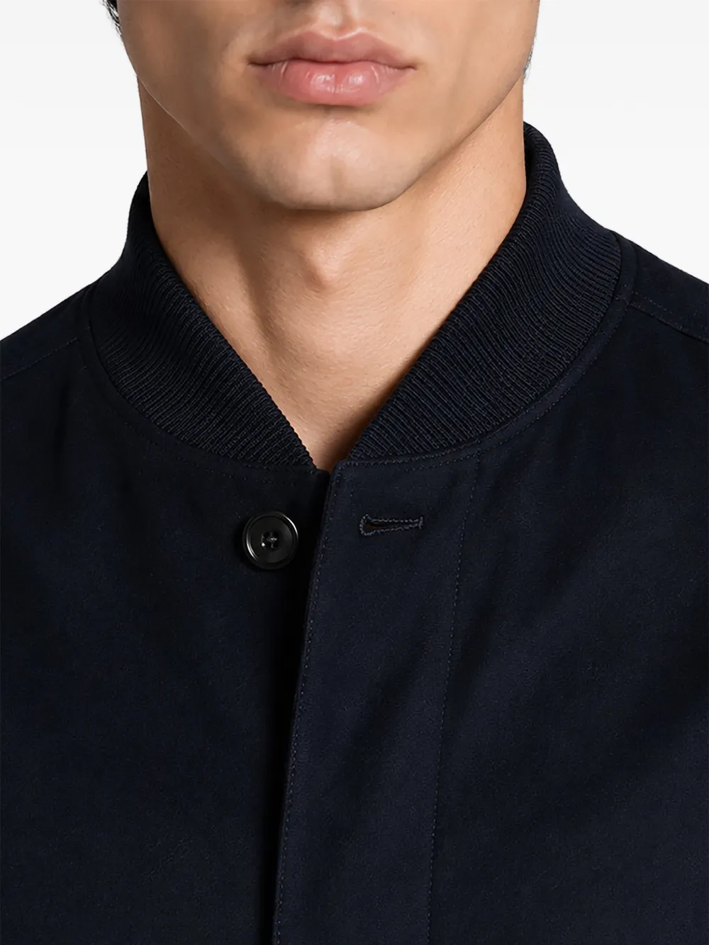 Zegna Bomberjack met Oasi kasjmier-elementen Blauw