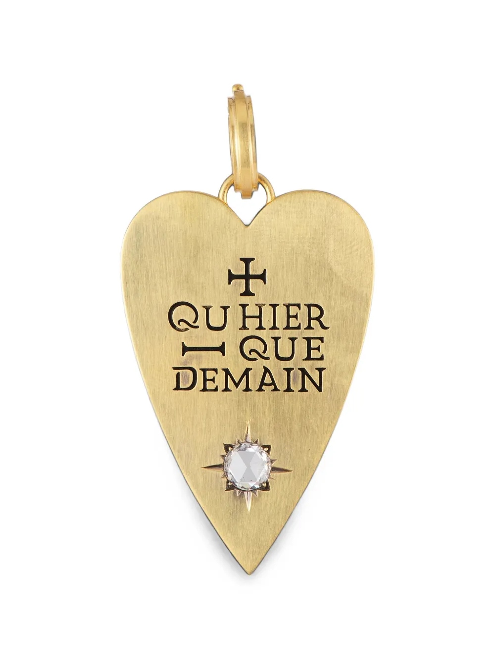 Sylva & Cie diamond rose-cut heart pendant necklace - Oro