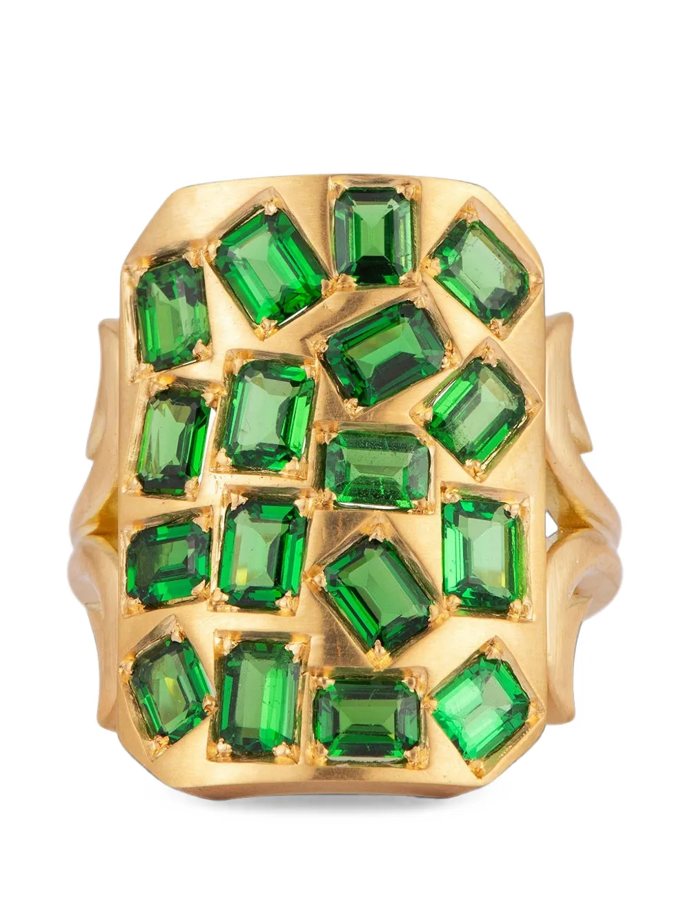 Sylva & Cie Ten Table tsavorite ring - Gold