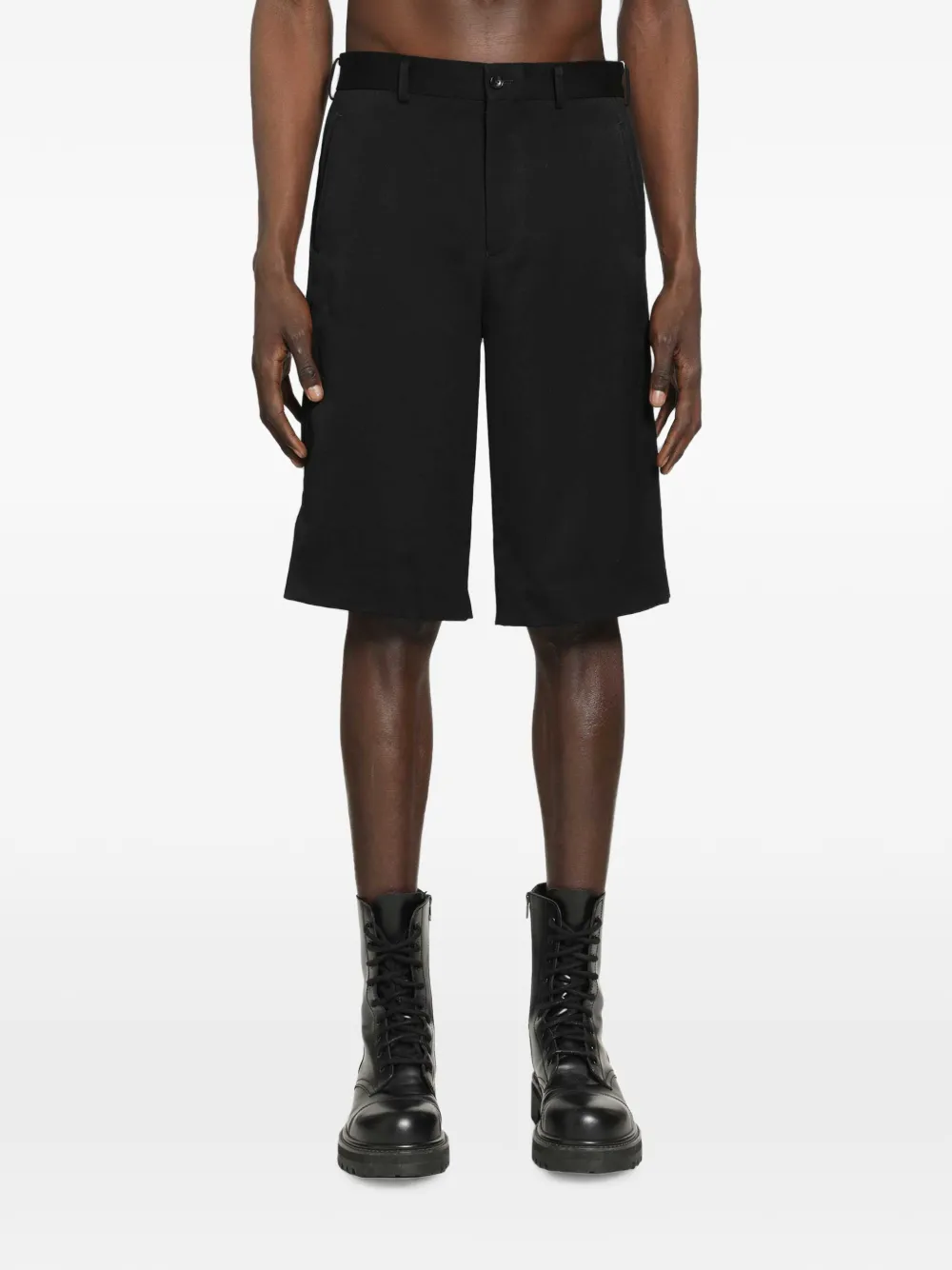 Comme des Garçons Homme Plus zip-detailed tailored shorts - Schwarz
