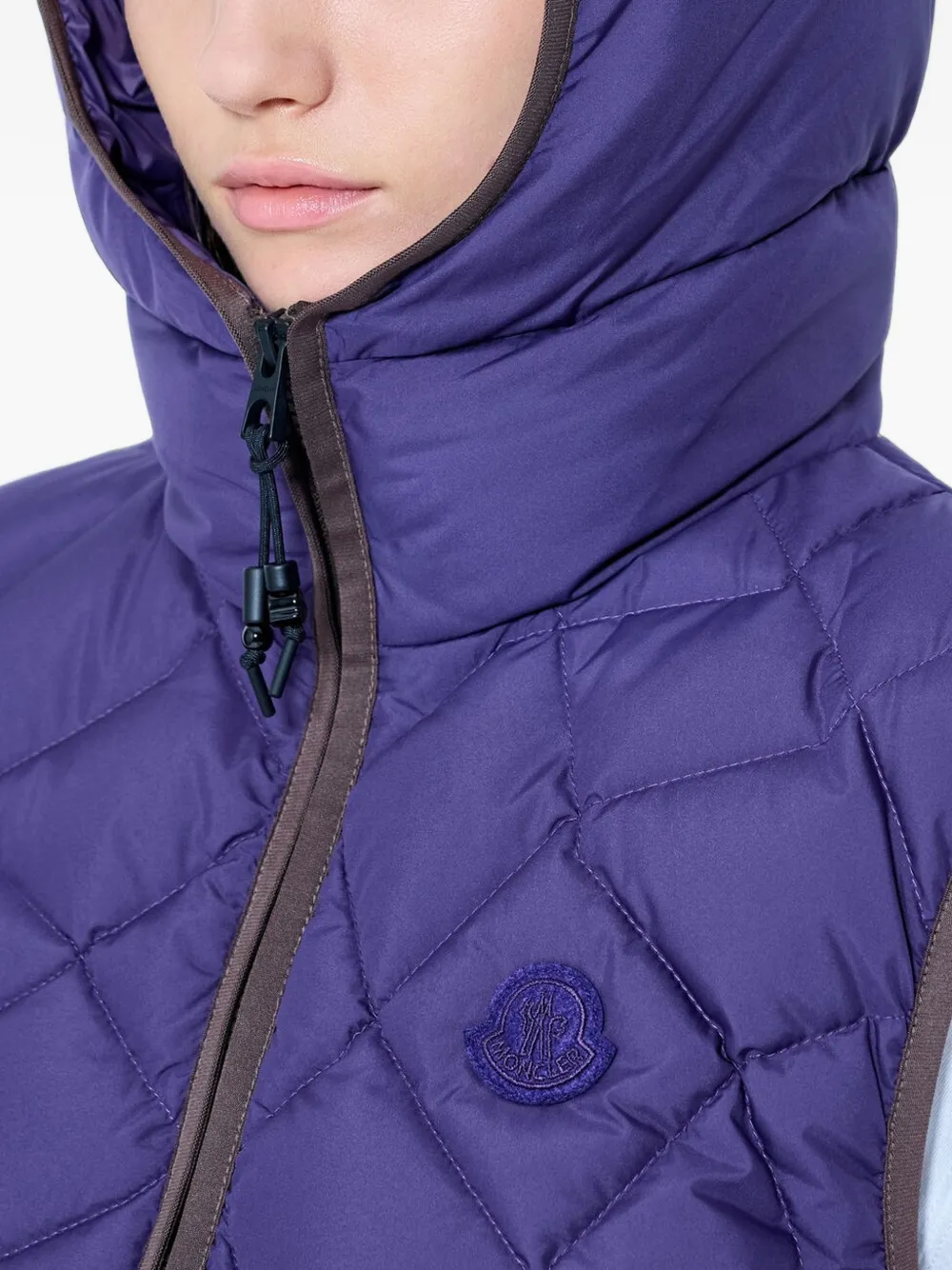 Moncler Armella bodywarmer met capuchon Paars