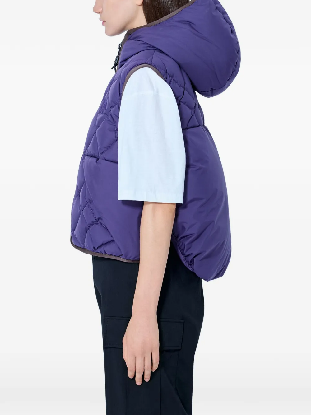 Moncler Armella bodywarmer met capuchon Paars