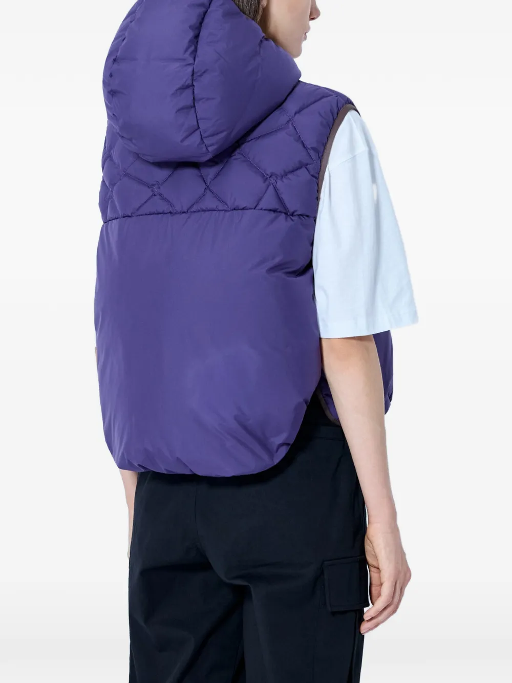 Moncler Armella bodywarmer met capuchon Paars
