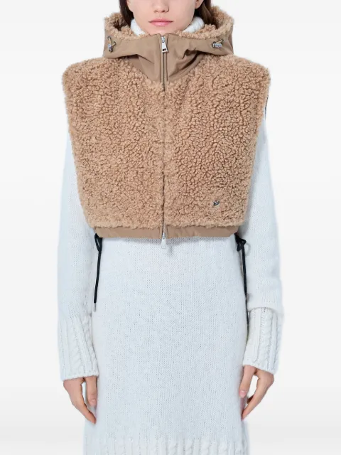 Moncler sherpa-textured hooded jacket