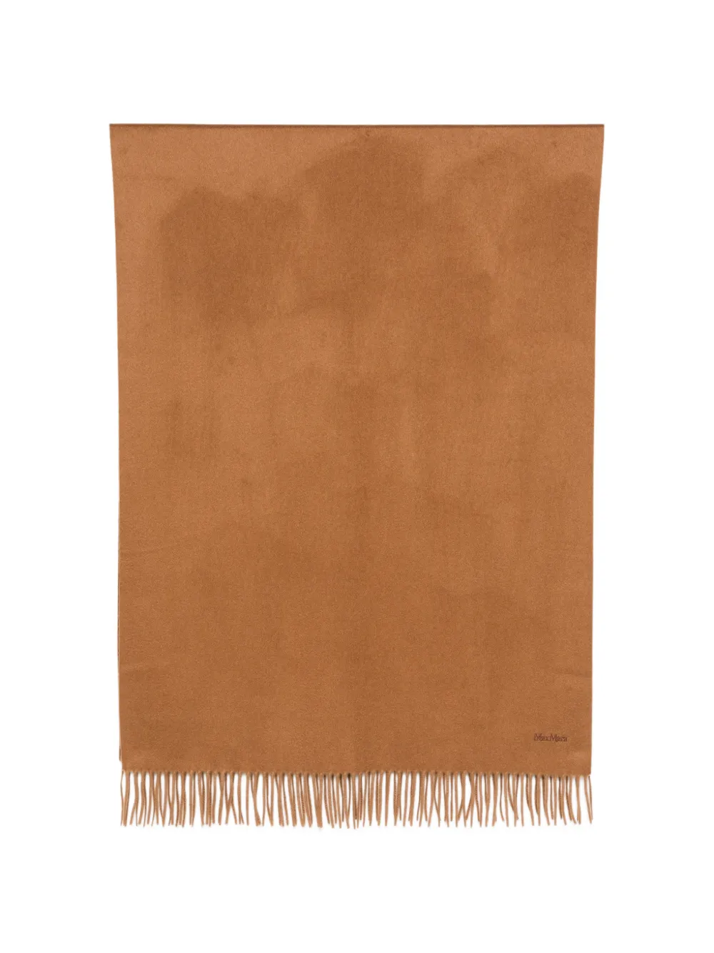 Max Mara cashmere stole with logo - camel - Braun