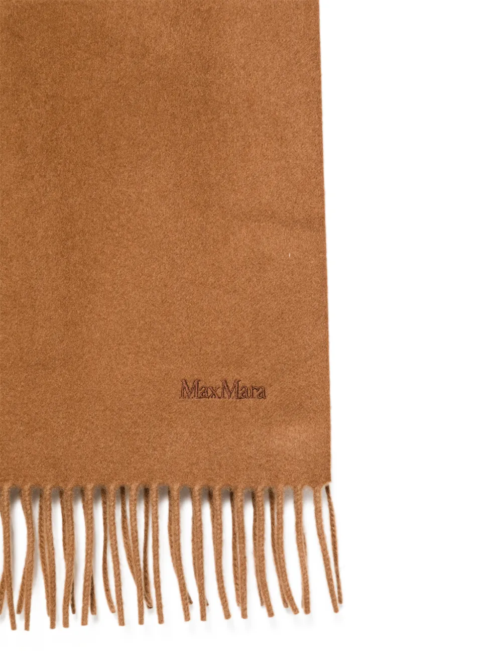 Max Mara cashmere stole with logo camel Bruin